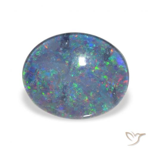 2.90ct Multicolore Tripletto di opale, Ovale, Opaco