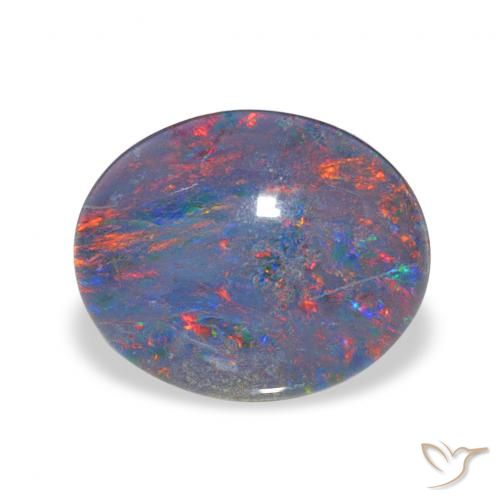 2.58ct Naturale Multicolore Tripletto di opale, Ovale, Opaco