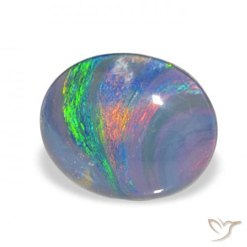 Tripletto di opale Multicolore naturale da 3.00 ct, Ovale, Opaco