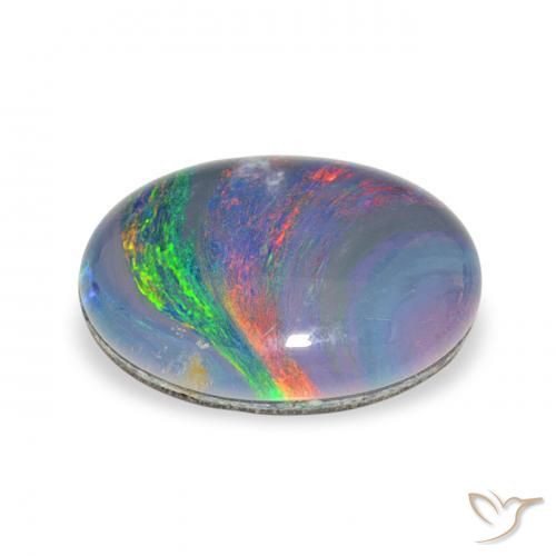 Tripletto di opale Multicolore naturale da 3.00 ct, Ovale, Opaco