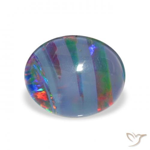 2.25ct Multicolore Tripletto di opale, Ovale, Opaco