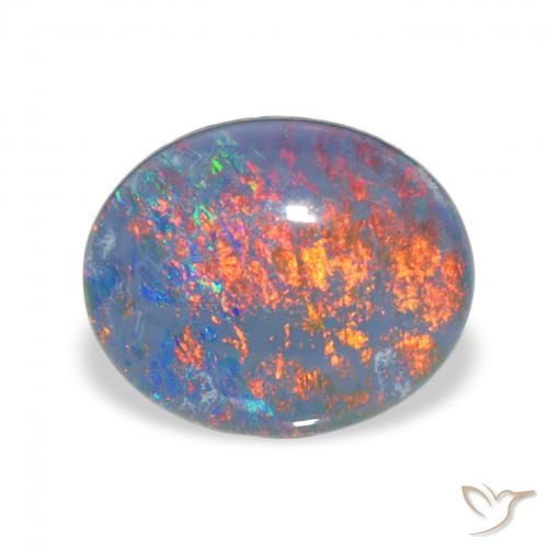 3.01ct Multicolore Tripletto di opale, Ovale, Opaco