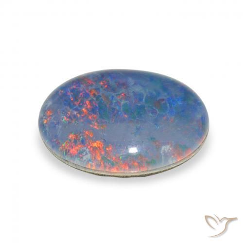 Tripletto di opale Multicolore naturale da 3.01 ct, Ovale, Opaco