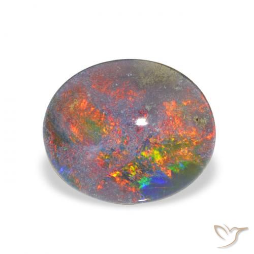 2.41ct Naturale Multicolore Tripletto di opale, Ovale, Opaco