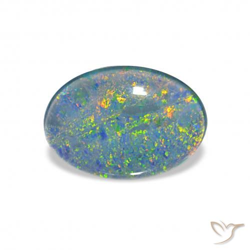 3.54ct Multicolore Tripletto di opale, Ovale, Opaco