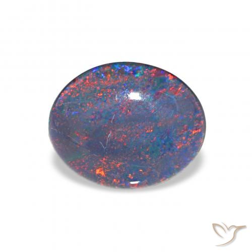 2.40ct Multicolore Tripletto di opale, Ovale, Opaco