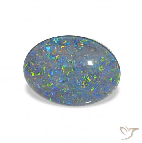 Tripletto di opale Multicolore naturale da 3.70 ct, Ovale, Opaco