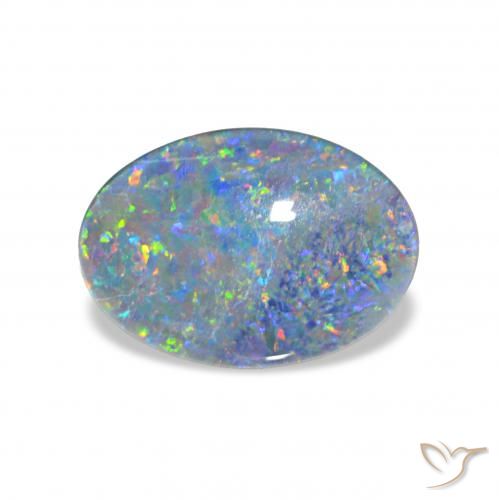3.36ct Multicolore Tripletto di opale, Ovale, Opaco