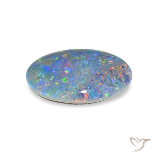 Tripletto di opale Multicolore naturale da 3.36 ct, Ovale, Opaco