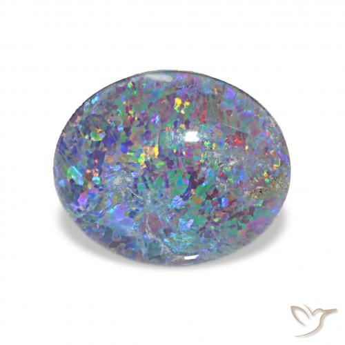 2.83ct Multicolore Tripletto di opale, Ovale, Opaco