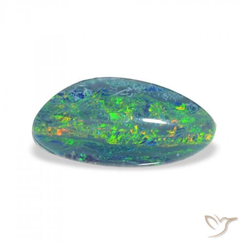 2.36ct Naturale Multicolore Tripletto di opale, Taglio a fantasia, Opaco
