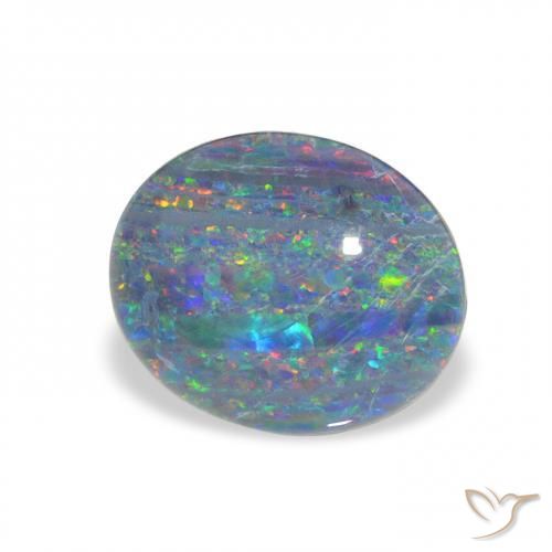 Tripletto di opale Multicolore naturale da 2.03 ct, Ovale, Opaco