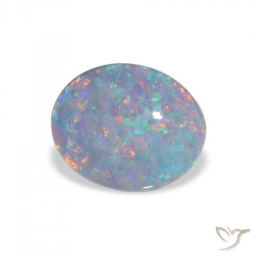 Tripletto di opale Multicolore naturale da 2.39 ct, Ovale, Opaco