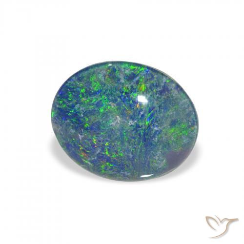 Opal Triplet Multicolore naturale da 2.16 ct, Ovale, Opaco