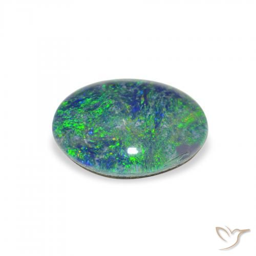 Opal Triplet Multicolore naturale da 2.16 ct, Ovale, Opaco