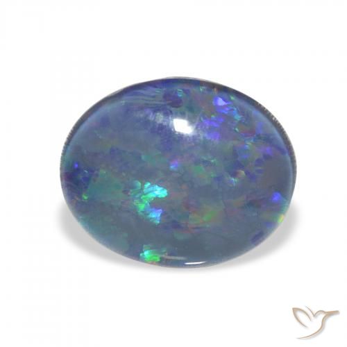 2.82ct Naturale Multicolore Opal Triplet, Ovale, Opaco