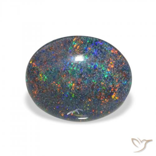 3.01ct Naturale Multicolore Opal Triplet, Ovale, Opaco
