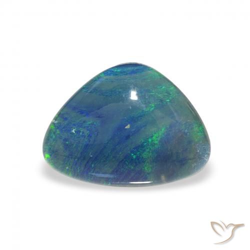 2.31ct Multicolore Tripletto di opale, Taglio trillion, Opaco