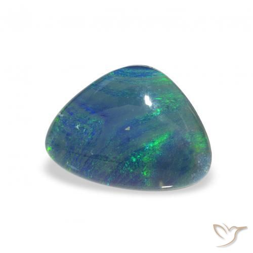 Tripletto di opale Multicolore naturale da 2.31 ct, Taglio trillion, Opaco