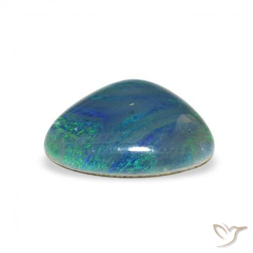 Tripletto di opale Multicolore naturale da 2.31 ct, Taglio trillion, Opaco