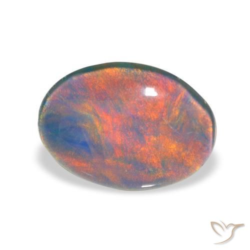 Tripletto di opale Multicolore naturale da 3.48 ct, Ovale, Opaco