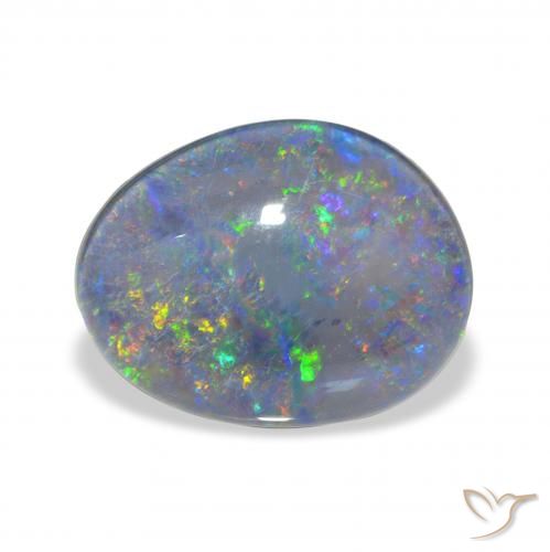 7.66ct Multicolore Tripletto di opale, Taglio a fantasia, Opaco