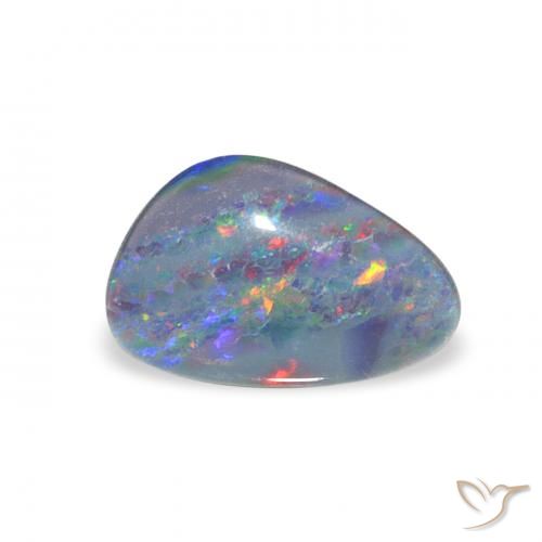 1.63ct Multicolore Tripletto di opale, Taglio a fantasia, Opaco