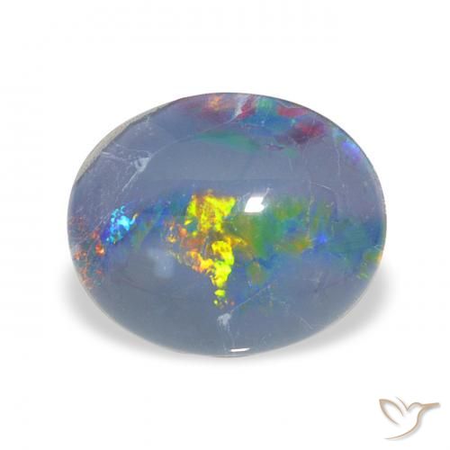 2.54ct Naturale Multicolore Tripletto di opale, Ovale, Opaco