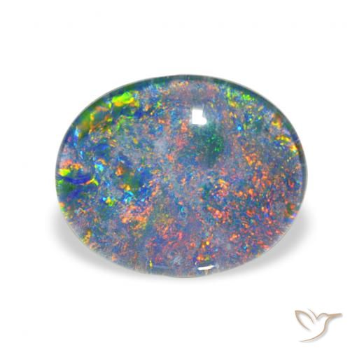 2.81ct Multicolore Tripletto di opale, Ovale, Opaco