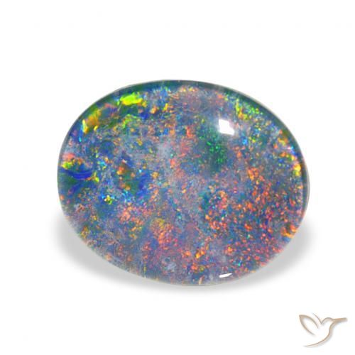 Tripletto di opale Multicolore naturale da 2.81 ct, Ovale, Opaco