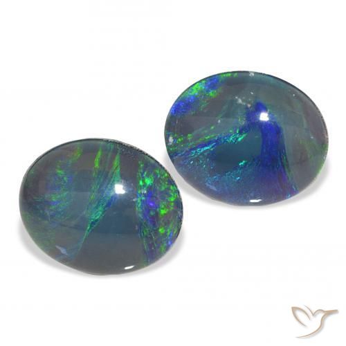 Gemme di Tripletto di opale Multicolore naturale da 5.60 ct, Ovale, Opaco