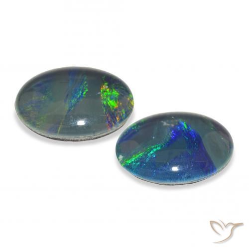 Gemme di Tripletto di opale Multicolore naturale da 5.60 ct, Ovale, Opaco