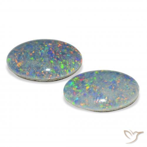 Gemme di Tripletto di opale Multicolore naturale da 7.86 ct, Ovale, Opaco