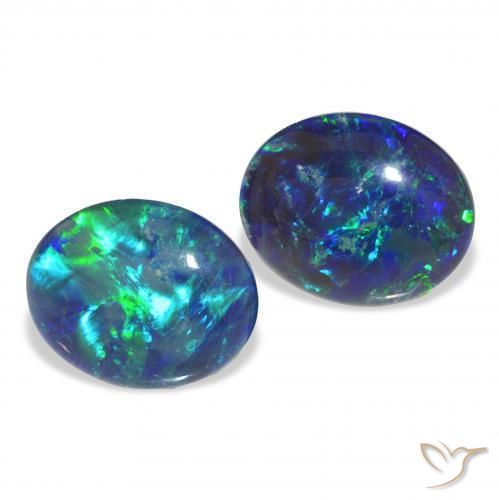Gemme di Tripletto di opale Multicolore naturale da 4.35 ct, Ovale, Opaco