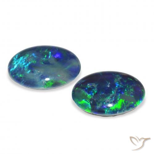 Gemme di Tripletto di opale Multicolore naturale da 4.35 ct, Ovale, Opaco