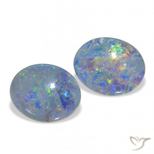 Gemme di Tripletto di opale Multicolore naturale da 4.70 ct, Ovale, Opaco
