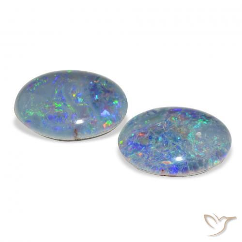 Gemme di Tripletto di opale Multicolore naturale da 4.70 ct, Ovale, Opaco