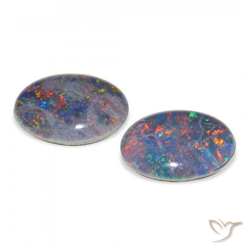 Gemme di Tripletto di opale Multicolore naturale da 4.29 ct, Ovale, Opaco