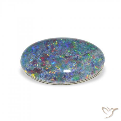 Tripletto di opale Multicolore naturale da 3.82 ct, Ovale, Opaco