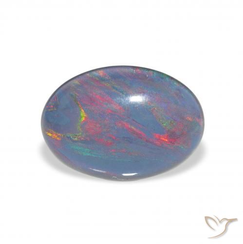 3.74ct Naturale Multicolore Tripletto di opale, Ovale, Opaco