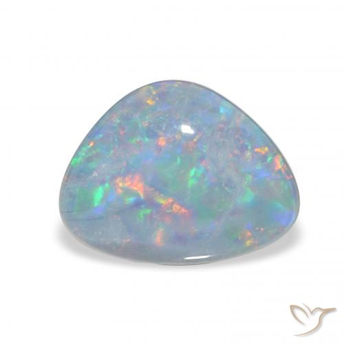 2.71ct Naturale Multicolore Tripletto di opale, Taglio trillion, Opaco