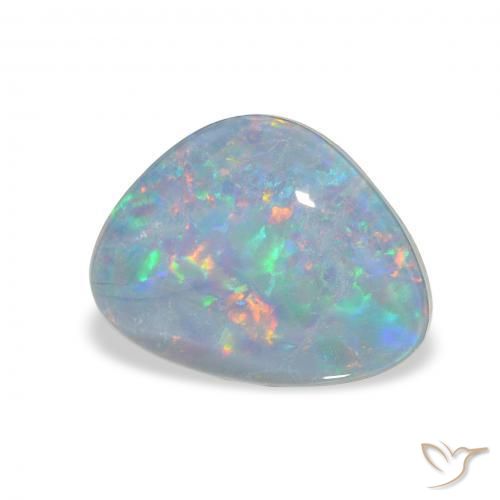 Tripletto di opale Multicolore naturale da 2.71 ct, Taglio trillion, Opaco
