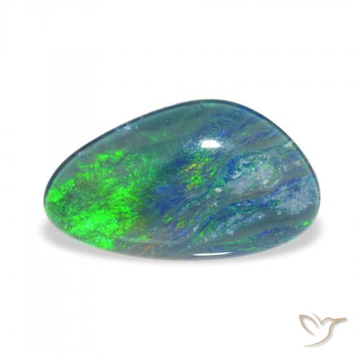 3.26ct Naturale Multicolore Tripletto di opale, Taglio a fantasia, Opaco