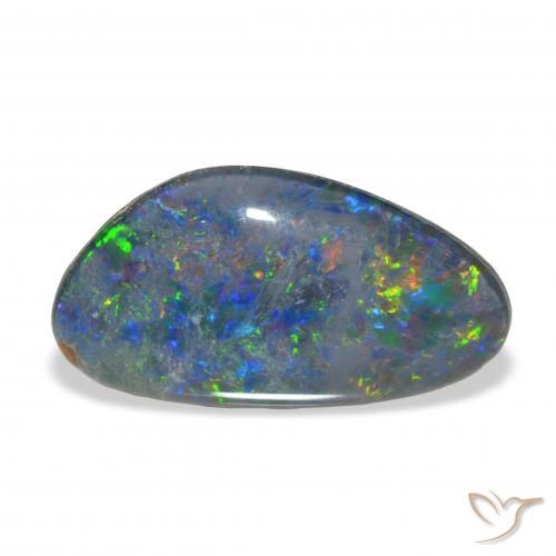 3.72ct Naturale Multicolore Tripletto di opale, Taglio a fantasia, Opaco