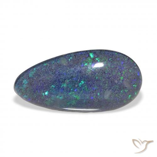 3.74ct Naturale Multicolore Tripletto di opale, Forma a pera, Opaco