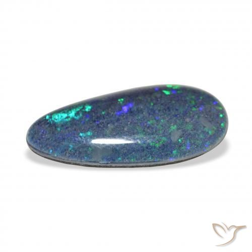 Tripletto di opale Multicolore naturale da 3.74 ct, Forma a pera, Opaco