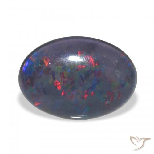 3.66ct Naturale Multicolore Tripletto di opale, Ovale, Opaco