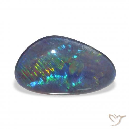 3.60ct Multicolore Tripletto di opale, Taglio a fantasia, Opaco