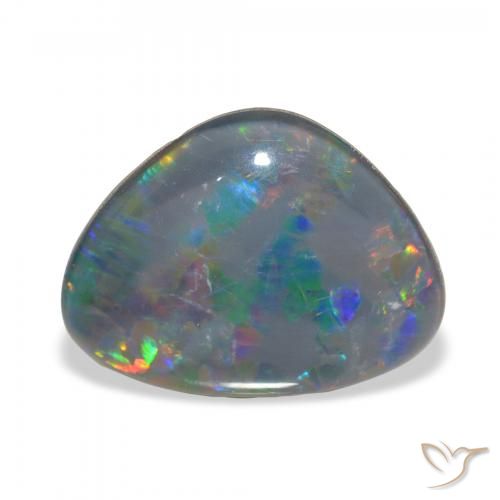 4.06ct Naturale Multicolore Tripletto di opale, Taglio a fantasia, Opaco