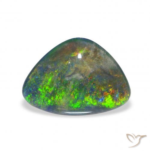 1.89ct Naturale Multicolore Tripletto di opale, Taglio a fantasia, Opaco